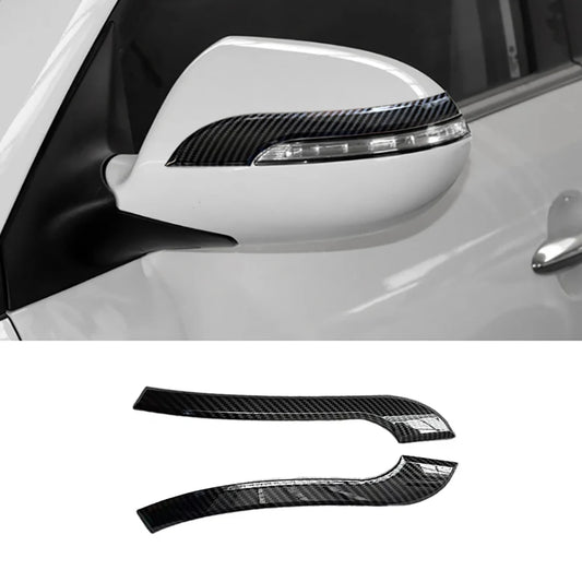 Carbon Fiber Look Door Side View Wing Mirror Trim Mouldings For 2011-2015 Kia Sportage Accessories Car Sticker