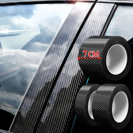 Anti Scratch Car Door Sill Protector Sticker Nano Carbon Fiber DIY Paste Protector Strip Auto Side Mirror Protection Tape Film - Leroyaumeauto.com