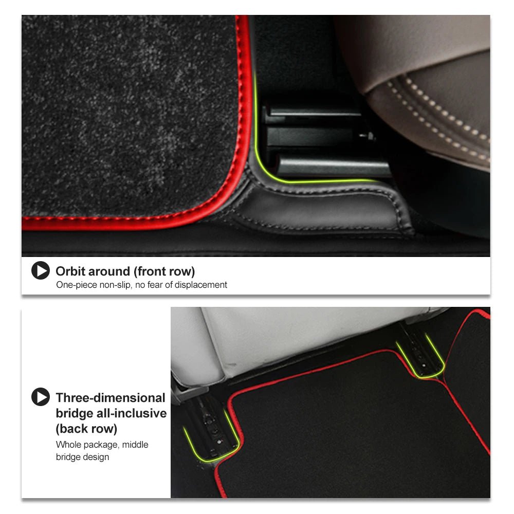 Car Floor Mats For ford Edge 2009 - 2014 Waterproof Custom Auto Foot Pads Automobile Carpet Cover interior accessories - Leroyaumeauto.com