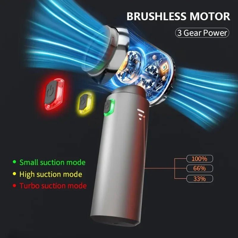 Car Vacuum Cleaner High Power Portable Handheld Wireless Brushless Motor Cleaning Machine Powerful Air Duster for Home Appliance - Leroyaumeauto.com