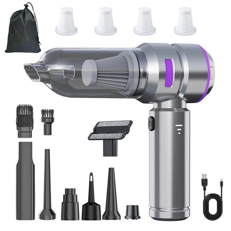 Car Vacuum Cleaner High Power Portable Handheld Wireless Brushless Motor Cleaning Machine Powerful Air Duster for Home Appliance - Leroyaumeauto.com