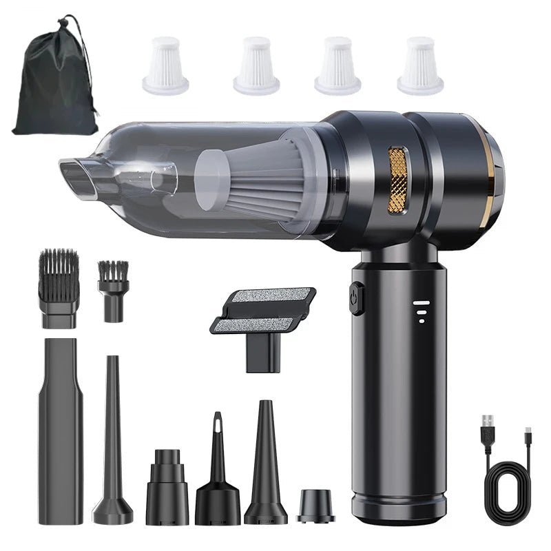 Car Vacuum Cleaner High Power Portable Handheld Wireless Brushless Motor Cleaning Machine Powerful Air Duster for Home Appliance - Leroyaumeauto.com